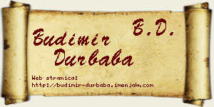 Budimir Durbaba vizit kartica